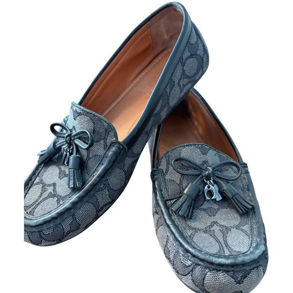 Coach Moira Signature Loafer Black with Charms Size 7 - Picture 6 of 8
